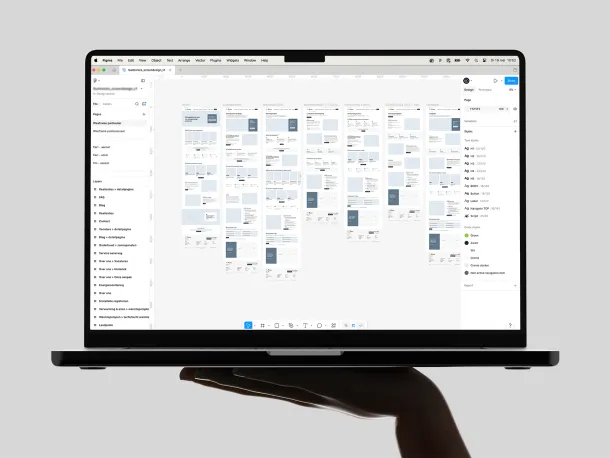 wireframe voorbeeld website