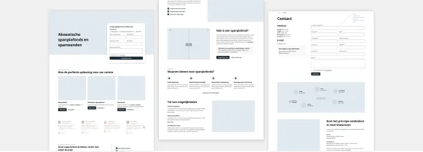 wireframe voorbeeld website