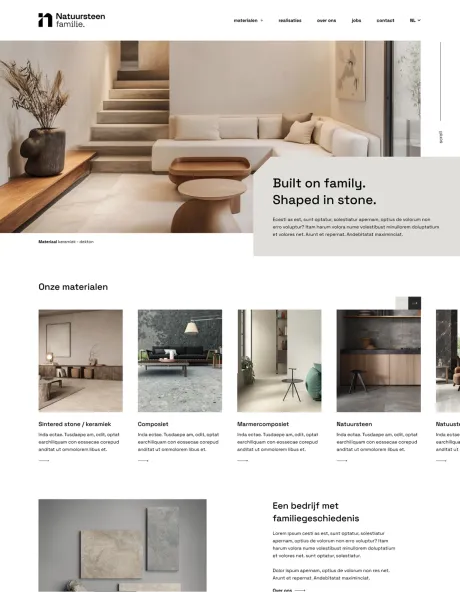 design voorbeeld website homepage