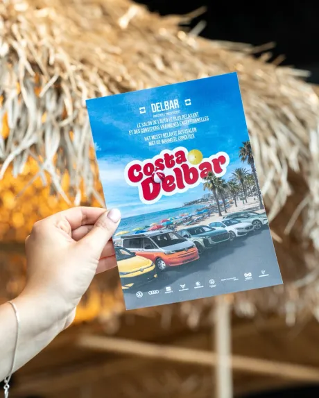 Ontwerp van flyers voor autosalon bij Costa Delbar