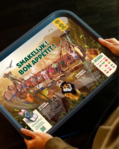 Placemat in pretpark Bellewaerde