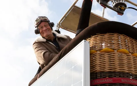 Jacques Vermeire tijdens video campagne MR Solar