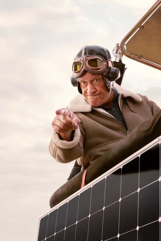 Jacques Vermeire tijdens opnames MR Solar